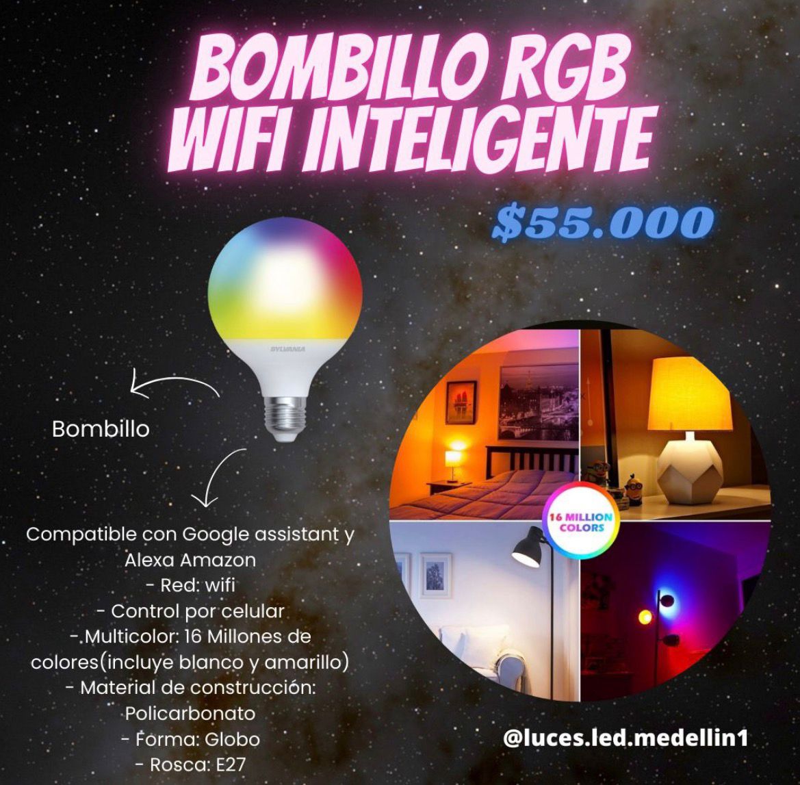 Bombillo RGB Inteligente